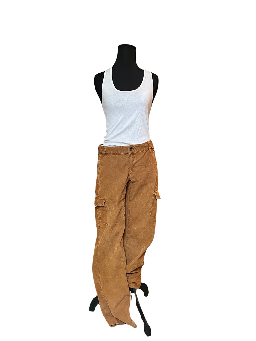 REI Women's Corduroy Cargo Pants in Camel Brown
